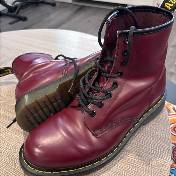 Dr. Martens Deep Red Combat Boots